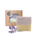 Square natural forest face soap bar infused with lavender and fir needle essential oils