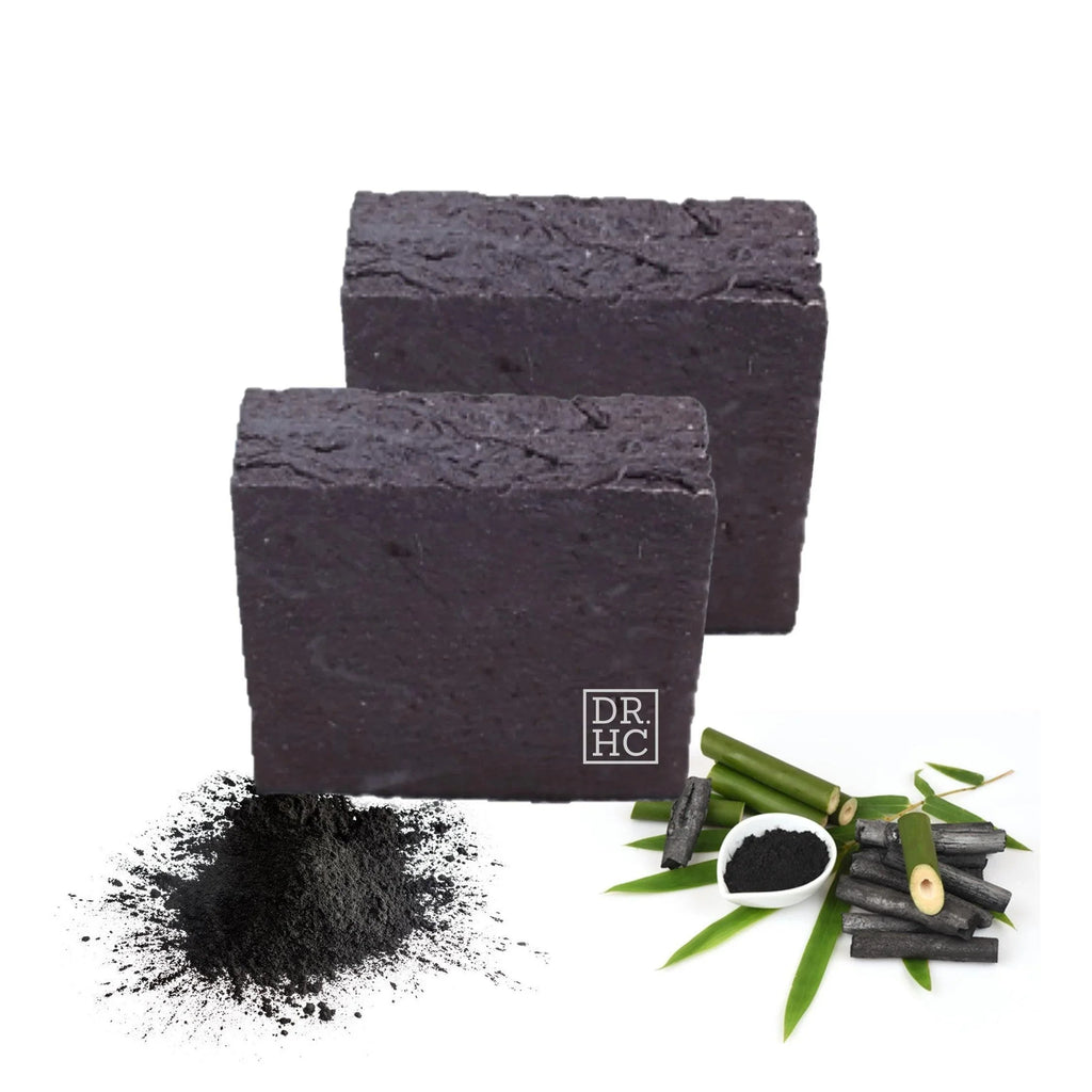 Black activated charcoal and tea tree all-natural face soap bar for clear skin — view 3