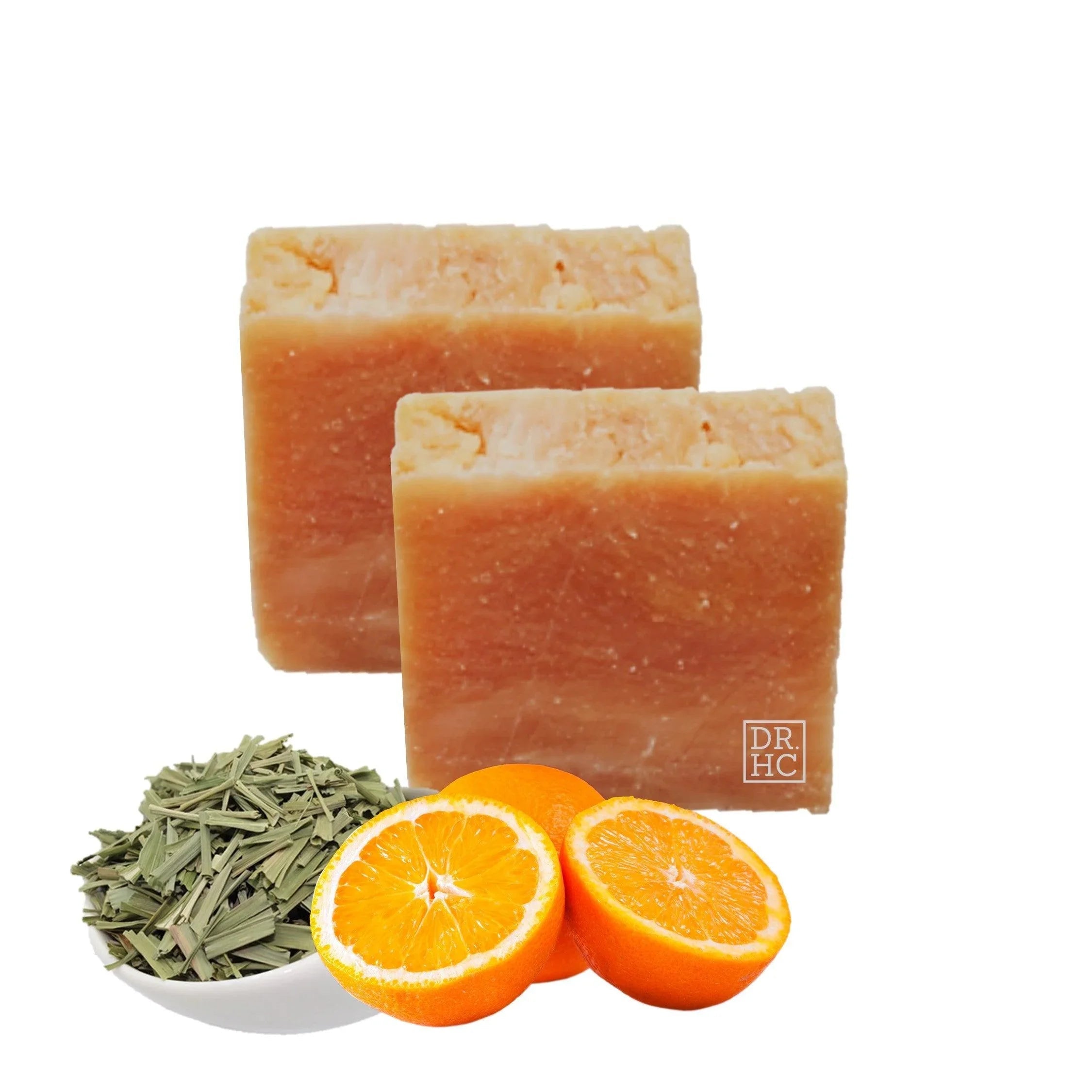 Goat milk orange soap bar by DR.HC with natural ingredients for brightening and anti aging — view 3