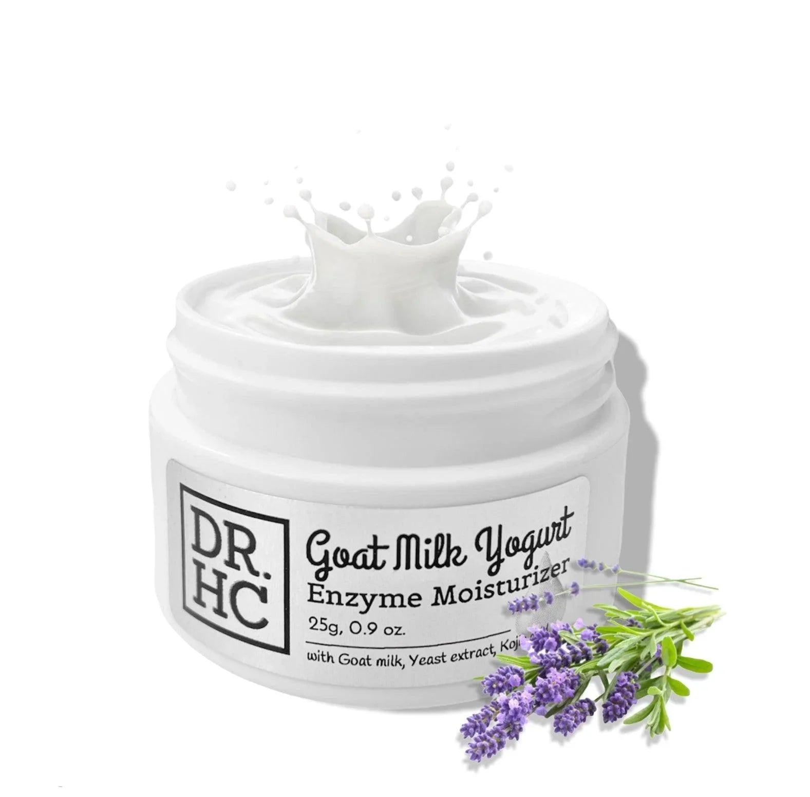 DR.HC goat milk yogurt enzyme facial moisturizer cream jar for skin brightening and hydration — view 2