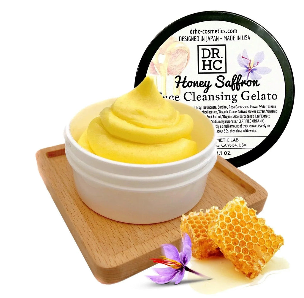 Honey Saffron Face Cleansing Gelato cream cleanser jar for sensitive and blemish-prone skin