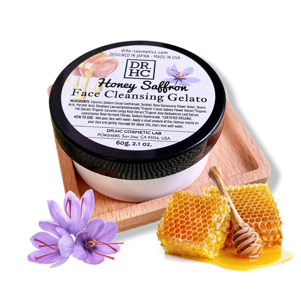 Honey Saffron Face Cleansing Gelato cream cleanser jar for sensitive and blemish-prone skin — view 2