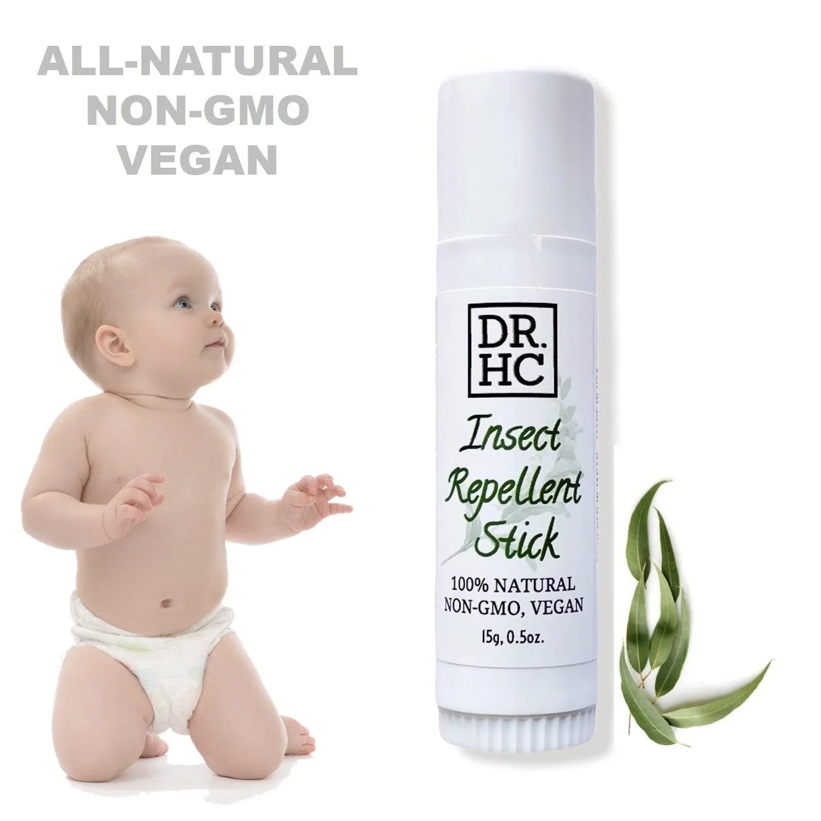 Natural insect repellent stick in a compact travel balm tube featuring waterproof vegan essential oils — view 3