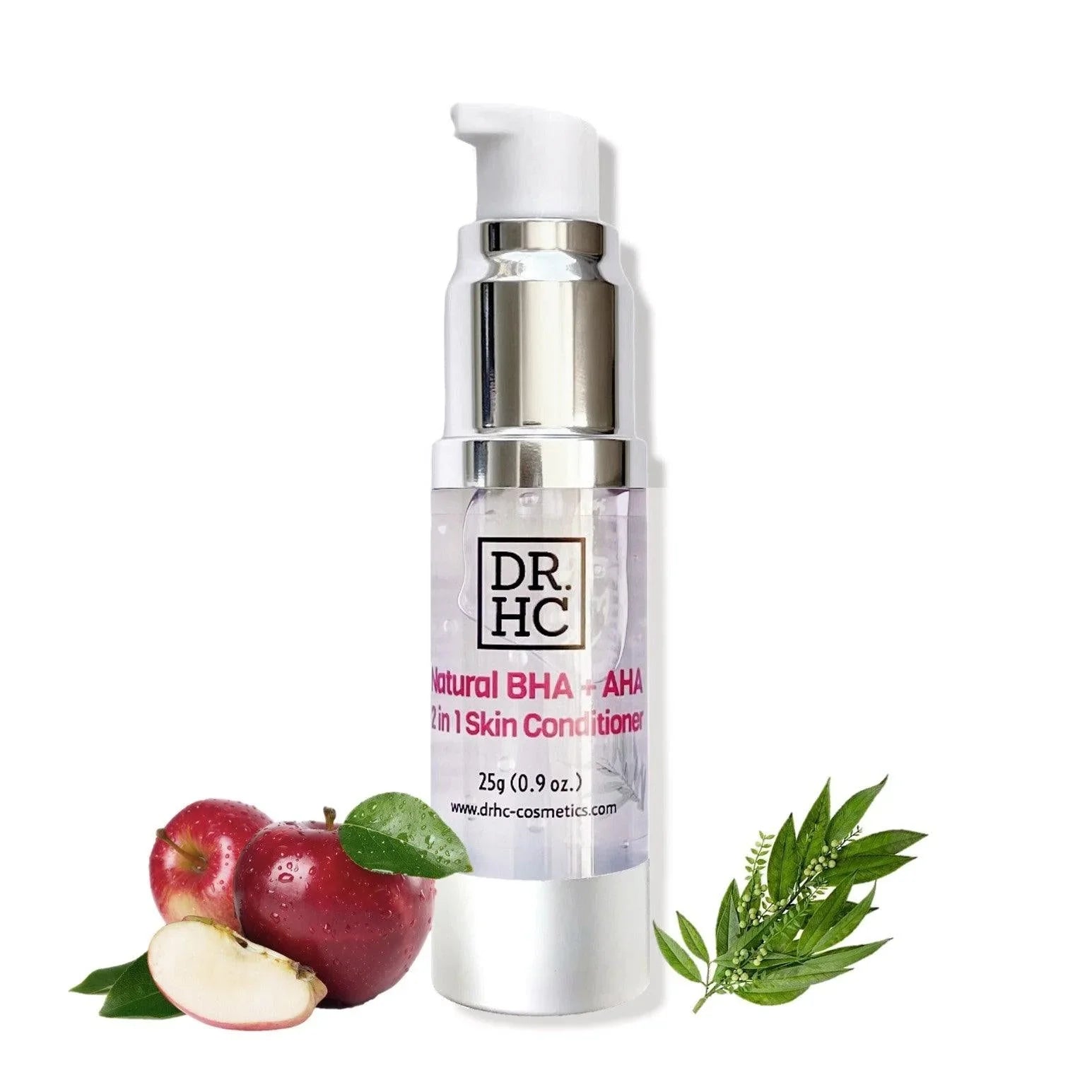 DR.HC natural BHA and AHA two-in-one skin conditioner face serum bottle for acne prone skin