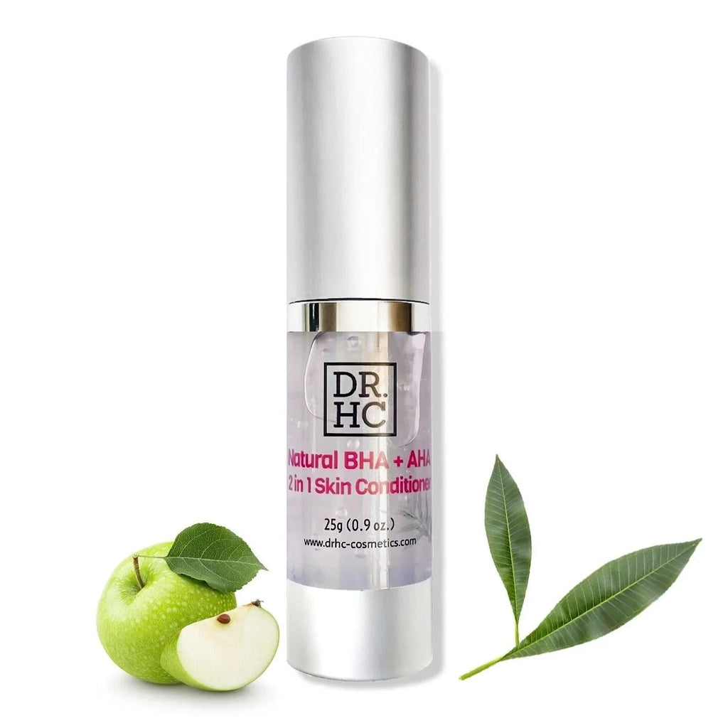 DR.HC natural BHA and AHA two-in-one skin conditioner face serum bottle for acne prone skin — view 2
