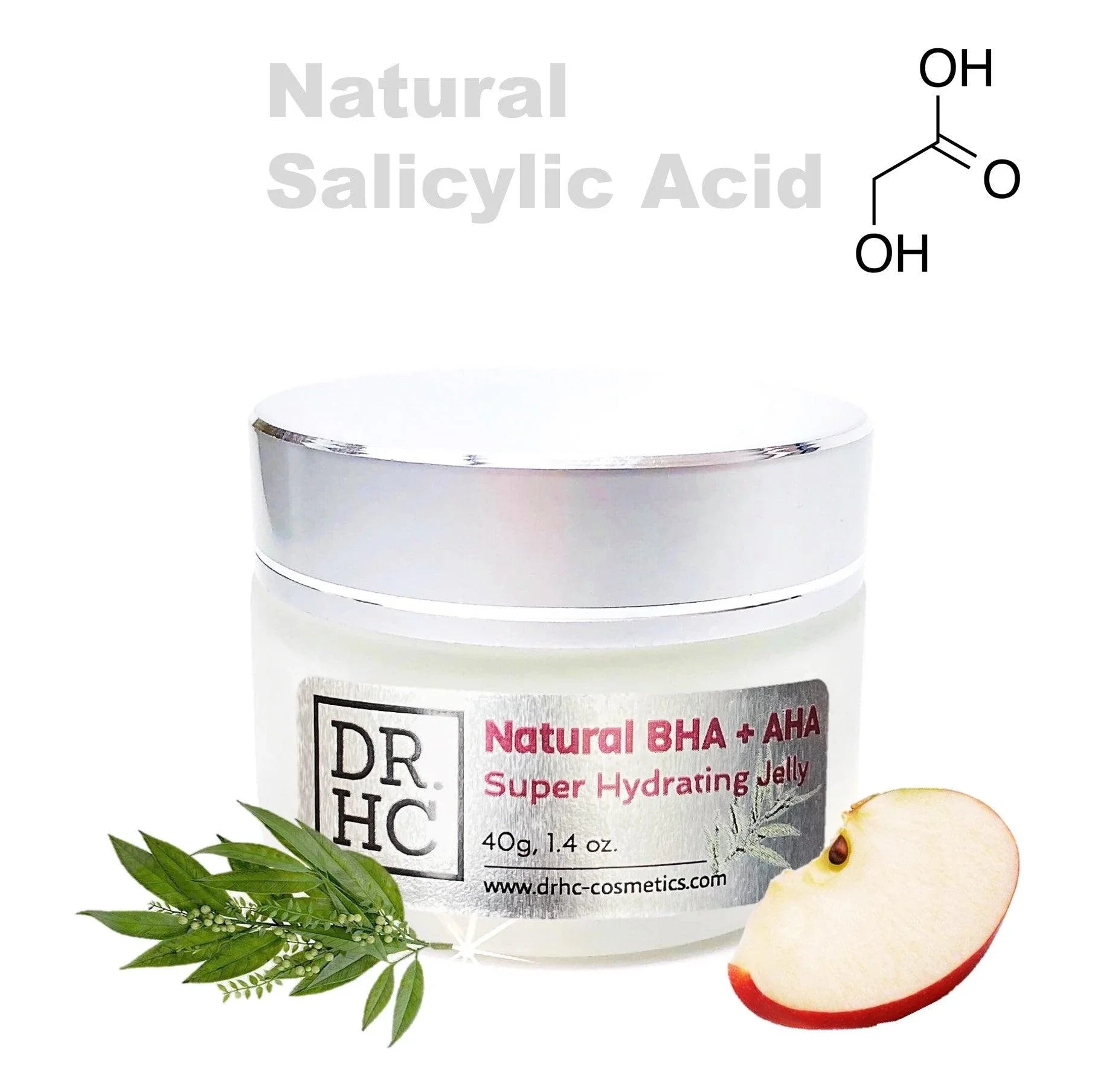 Natural BHA and AHA hydrating jelly face moisturizer jar for brightening and acne prone skin — view 2