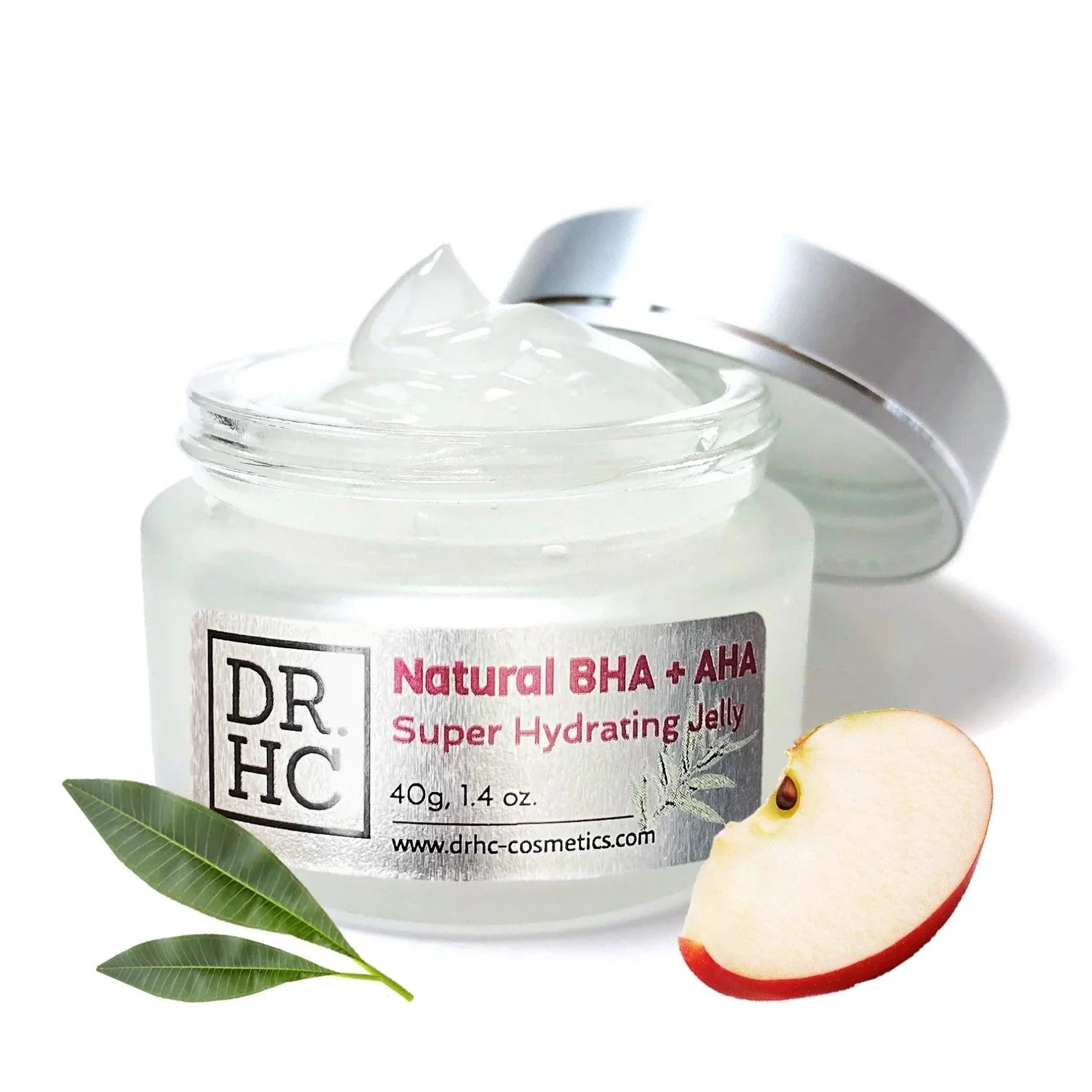 Natural BHA and AHA hydrating jelly face moisturizer jar for brightening and acne prone skin — view 4