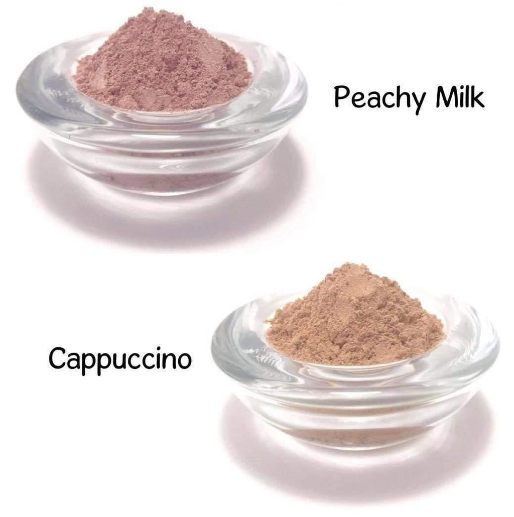 Silky Mineral CC Powder in a travel compact with built-in mirror and buffing makeup brush — view 4