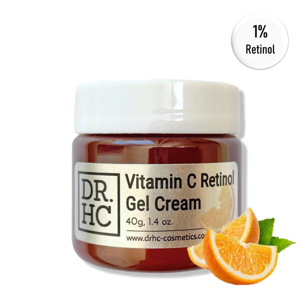 Vitamin C Retinol gel cream jar, anti-aging face moisturizer for skin brightening and blemish control — view 2