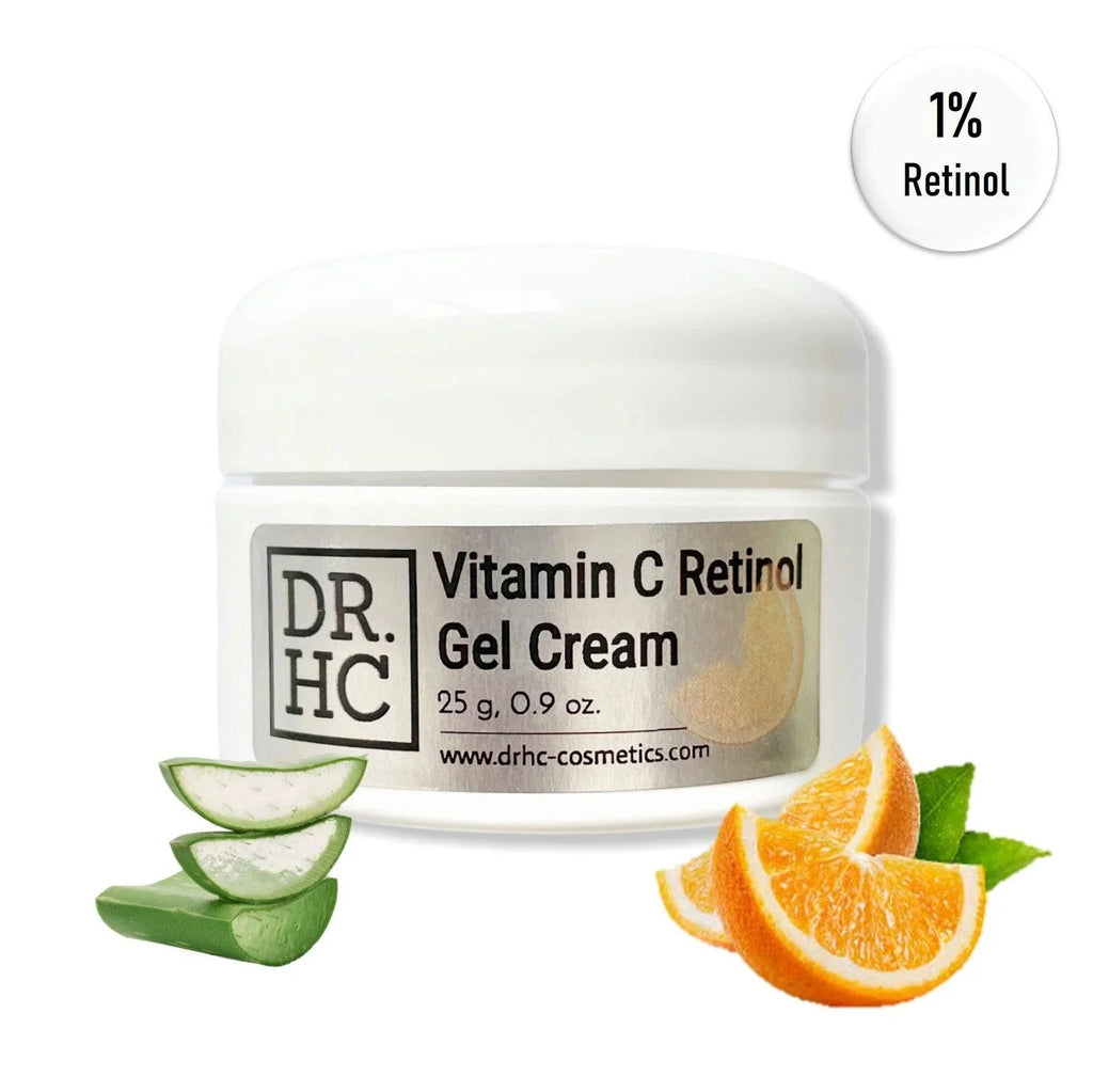 Vitamin C Retinol gel cream jar, anti-aging face moisturizer for skin brightening and blemish control — view 4