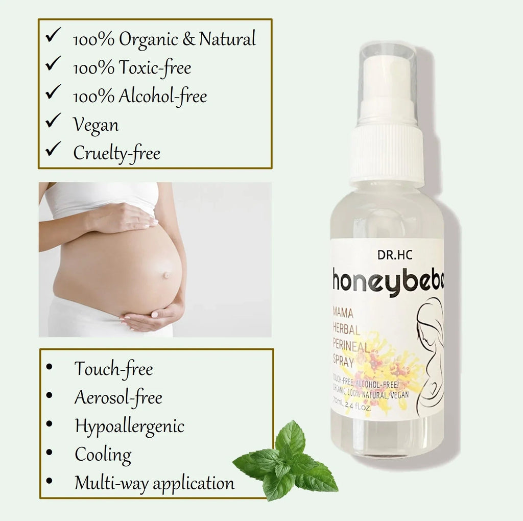 Organic postpartum perineal spray bottle with natural herbal ingredients for new mothers cooling relief — view 5