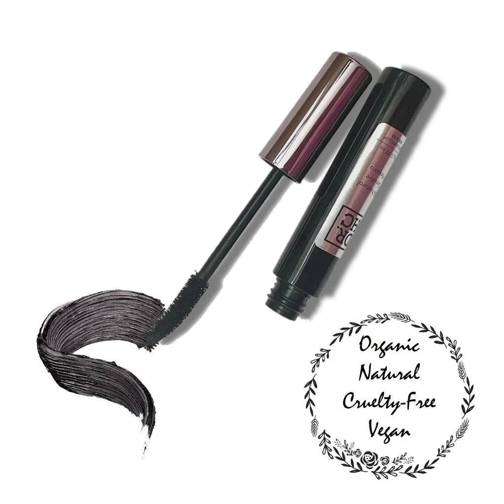 All-natural sensitive mascara tube and wand, formulated for voluminous lashes in black or dark brown. — view 4
