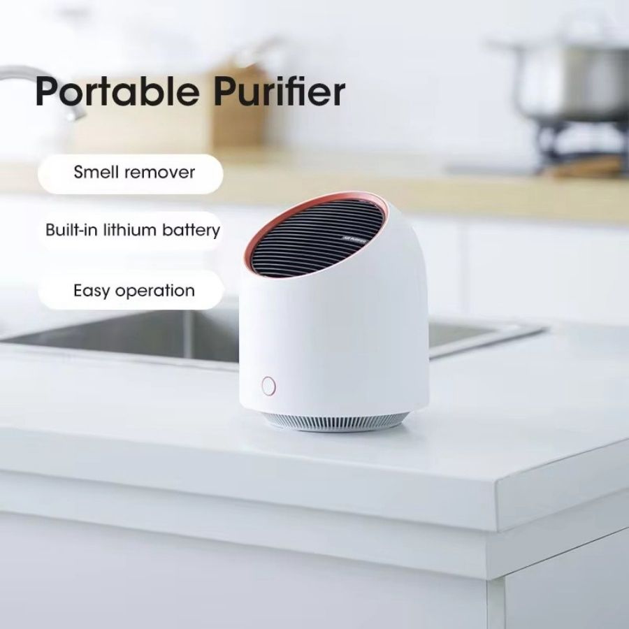 Portable mini USB air purifier in compact design for home and office desk use — view 3
