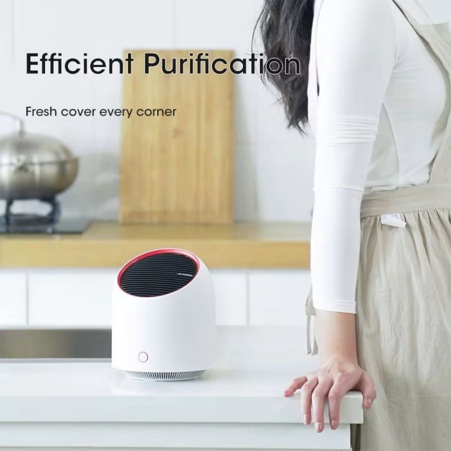 Portable mini USB air purifier in compact design for home and office desk use — view 4