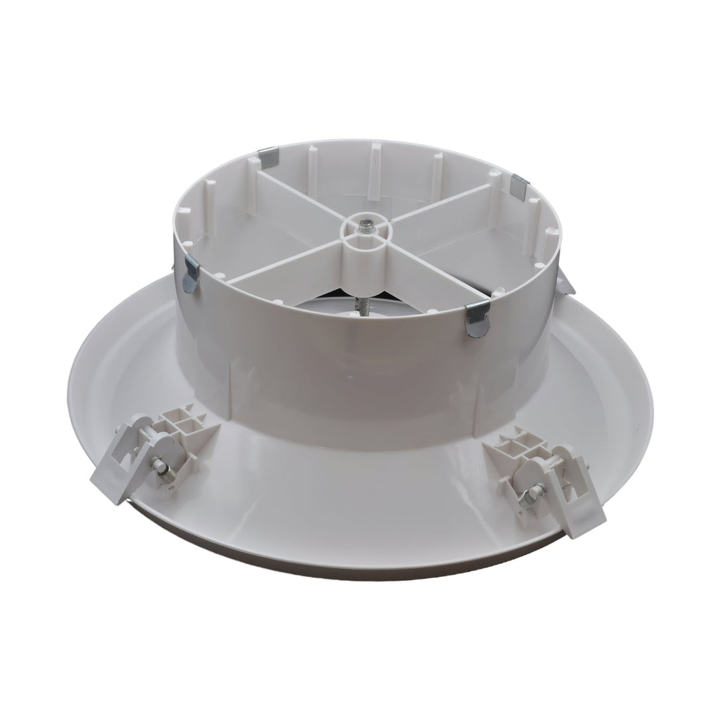 White plastic round ceiling cone vent diffuser for home HVAC and ventilation systems — view 3