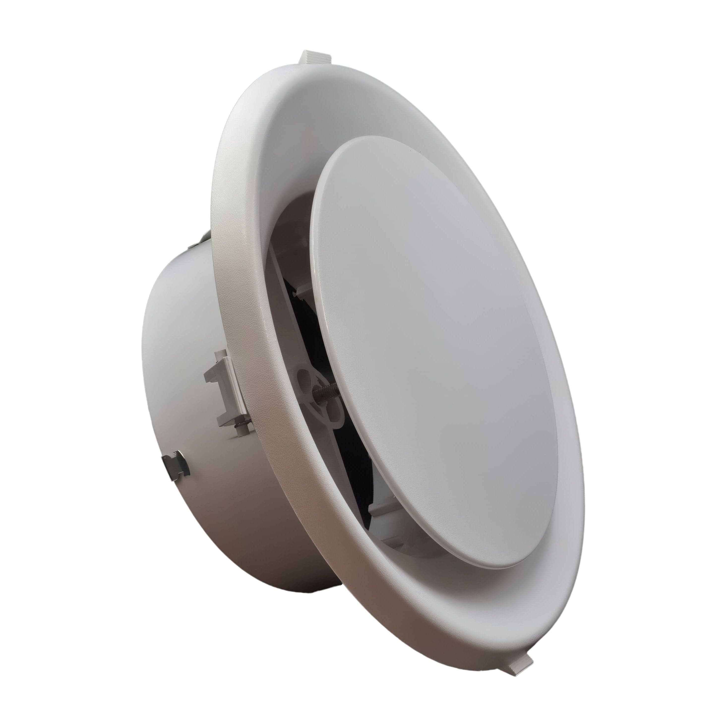 White plastic round ceiling cone vent diffuser for home HVAC and ventilation systems — view 5
