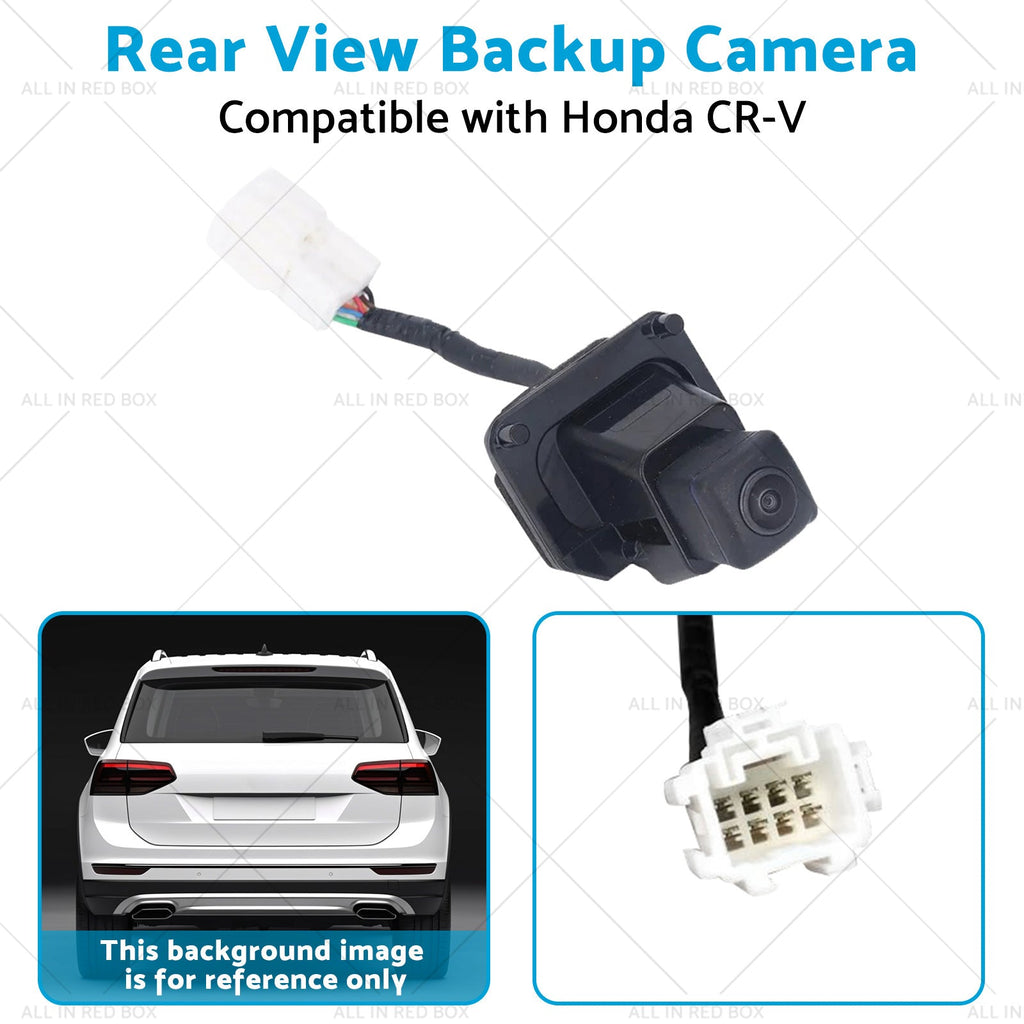 Black plastic wired rear view backup camera replacement for Honda CR-V with 8 pin connector — view 5