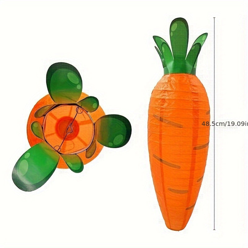 Classic Easter carrot-shaped hanging lantern for festive spring home and party decoration — view 5