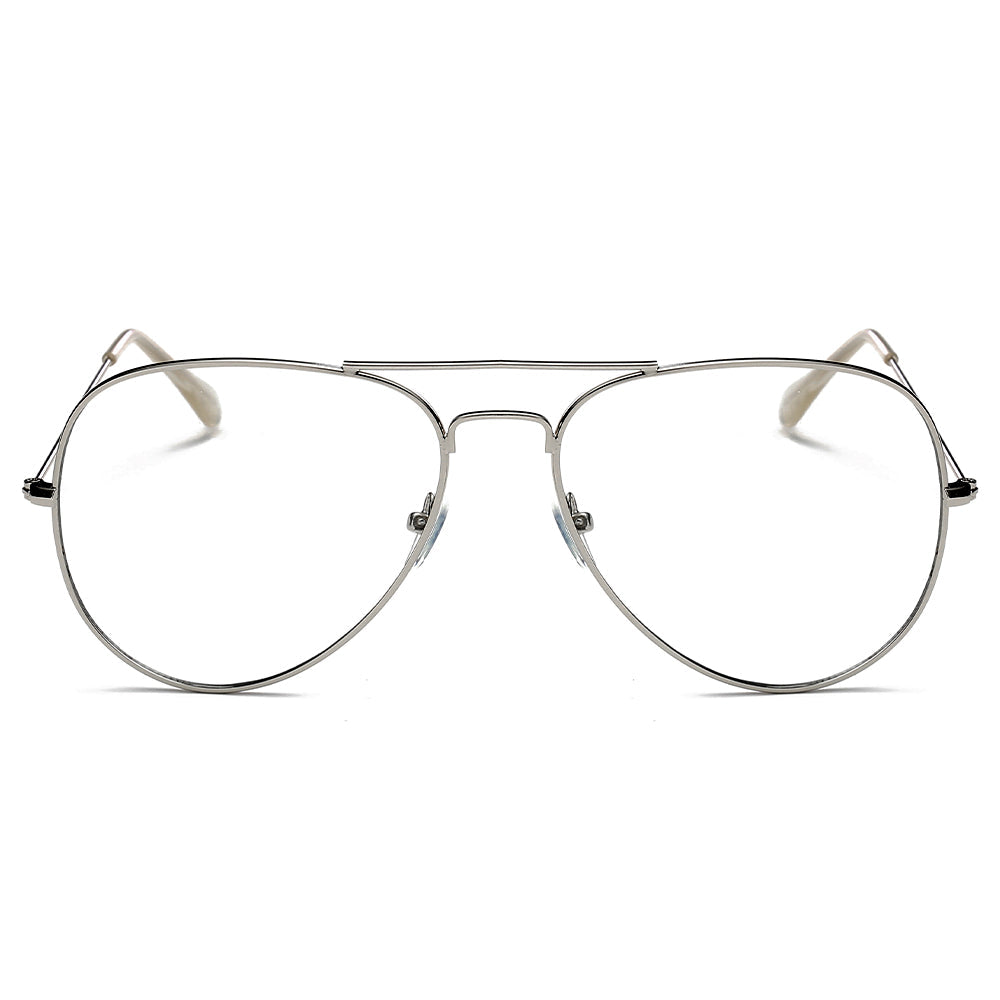 ENID - Trendy Aviator Clear Glasses Lens Sun Glasses-3