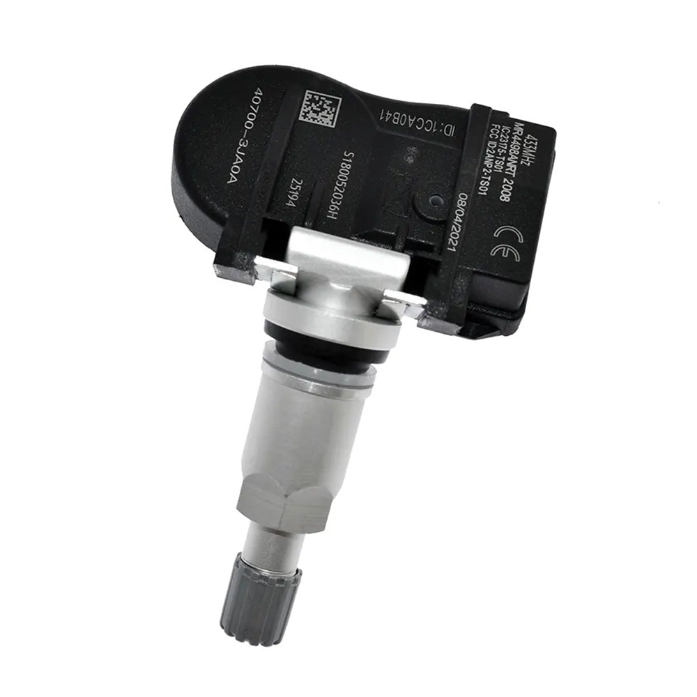 Black tire pressure monitoring system sensor replacement part for Nissan and Infiniti vehicles — view 4