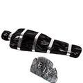 Bag of Dread scary fake corpse Halloween prop wrapped in black bag with silver tape