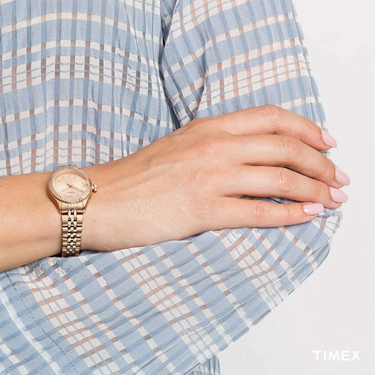 Timex Women's Rose Gold Stainless Steel Watch, 24mm Dial | Tw2t86500-4