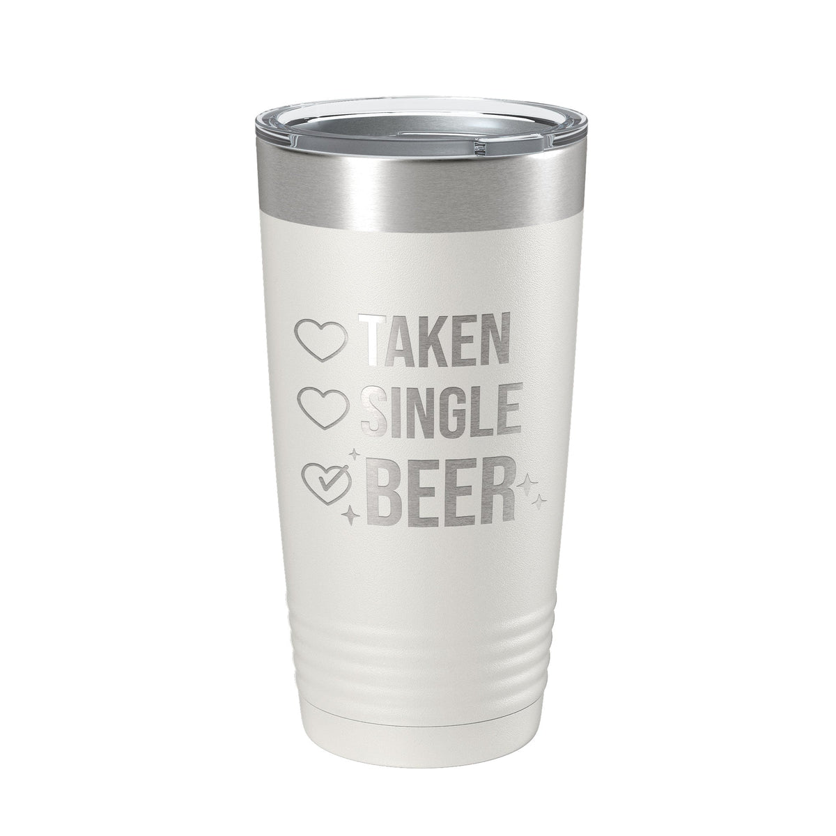 Valentine's Day Funny Tumbler Checklist Galentine's Gift Travel Mug Taken Single Beer Insulated Laser Engraved Coffee Cup 20 oz-7