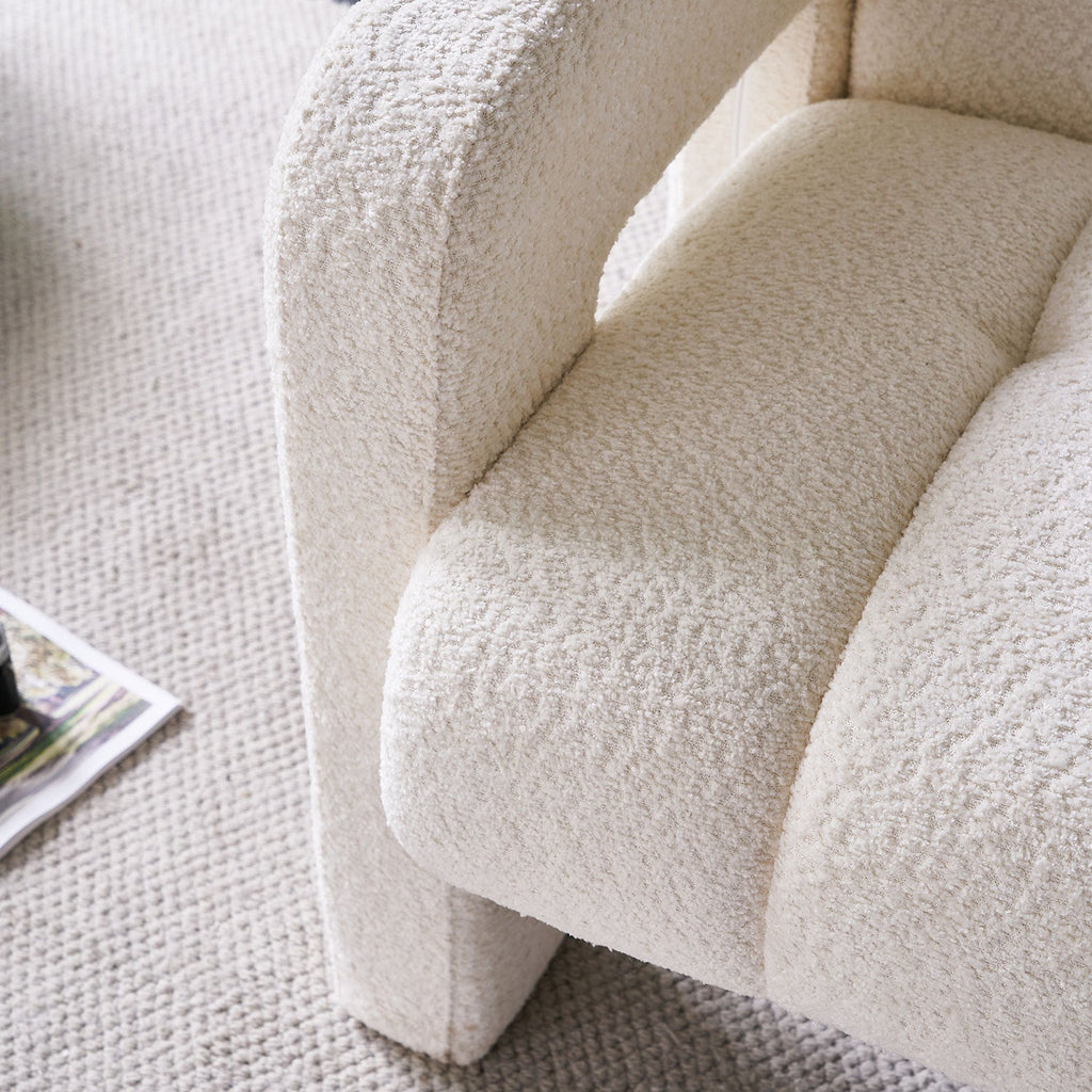 31.10" Wide Boucle Upholstered Accent Chair-2