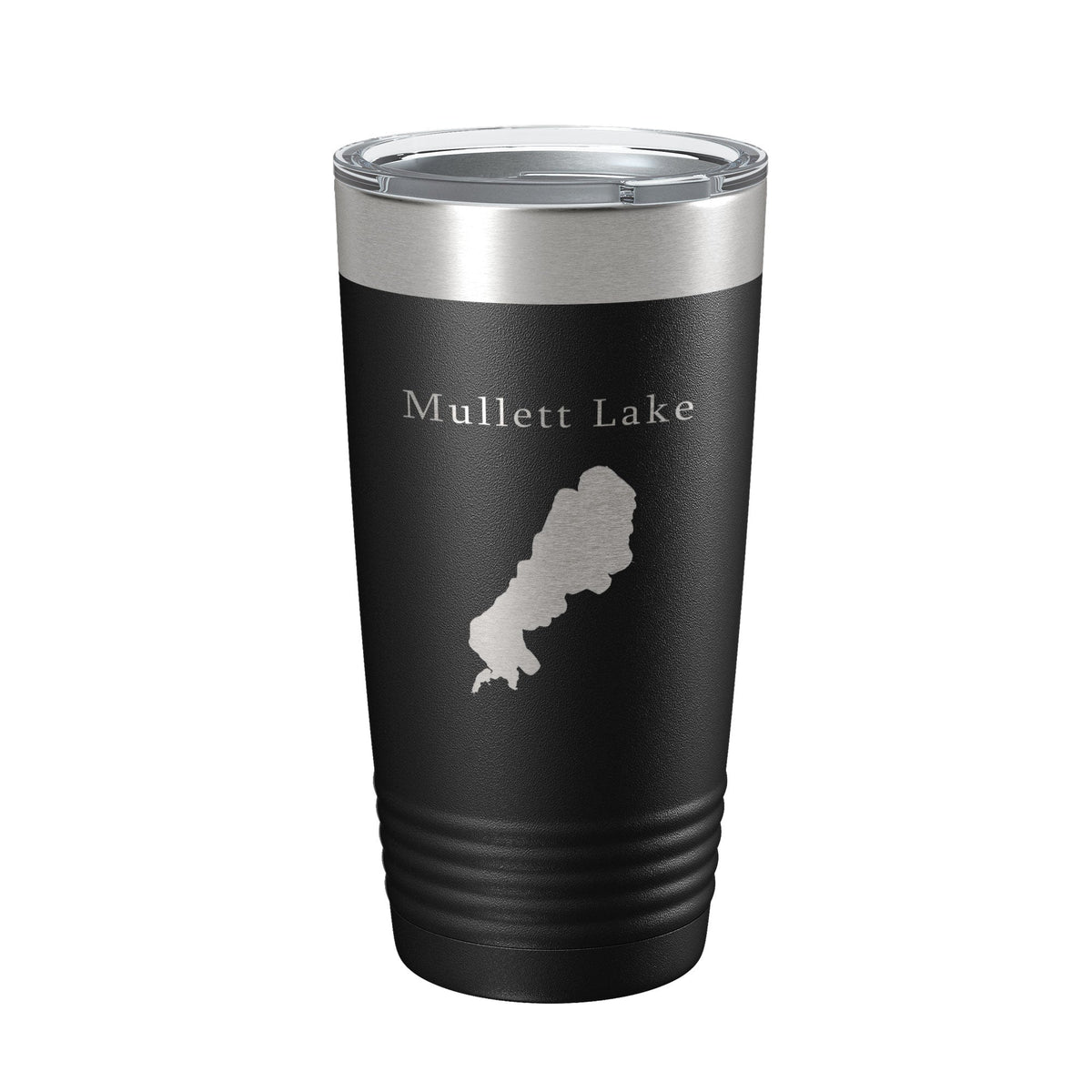 Mullett Lake Map Tumbler Travel Mug Insulated Laser Engraved Coffee Cup Michigan 20 oz-0