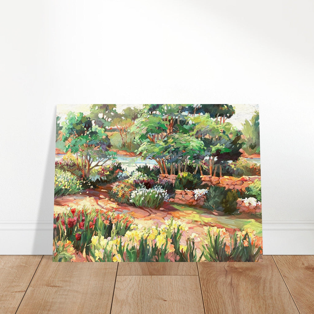 'Garden Serenity' Floral I 18x24 Museum-Quality Matte Paper Poster | Original Artwork by American Artist Barbara Cleary-0