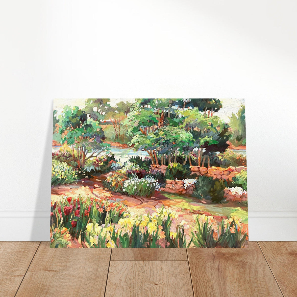 'Garden Serenity' Floral I 18x24 Museum-Quality Matte Paper Poster | Original Artwork by American Artist Barbara Cleary-0