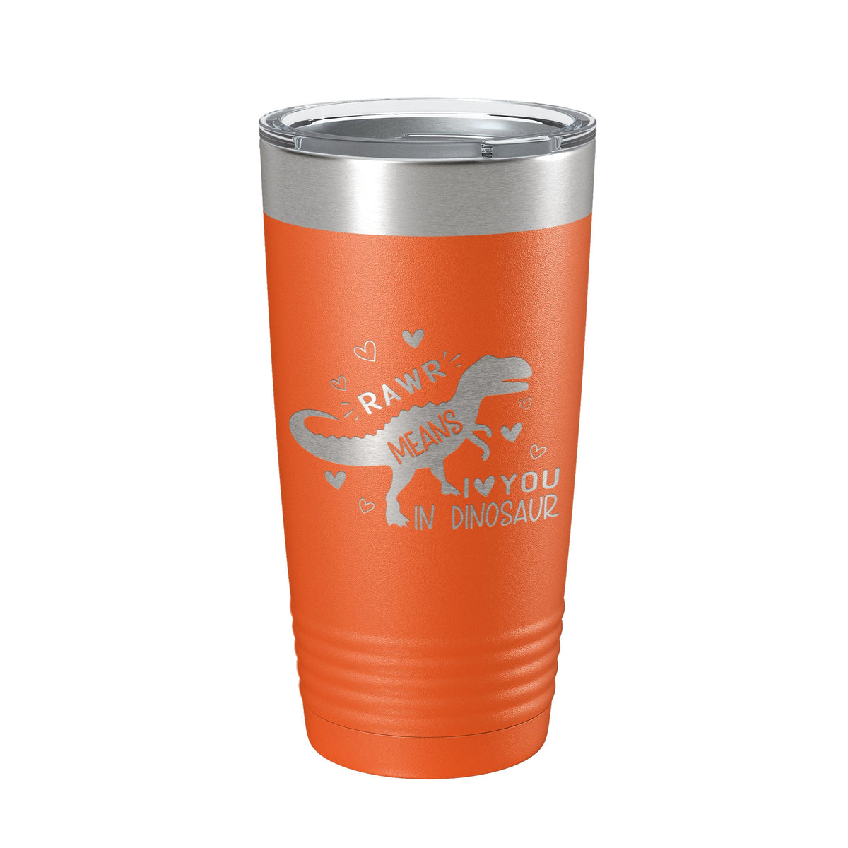 Dinosaur Tumbler Rawr Means I <3 You In Dinosaur Travel Mug Insulated Laser Engraved Coffee Cup 20 oz-4