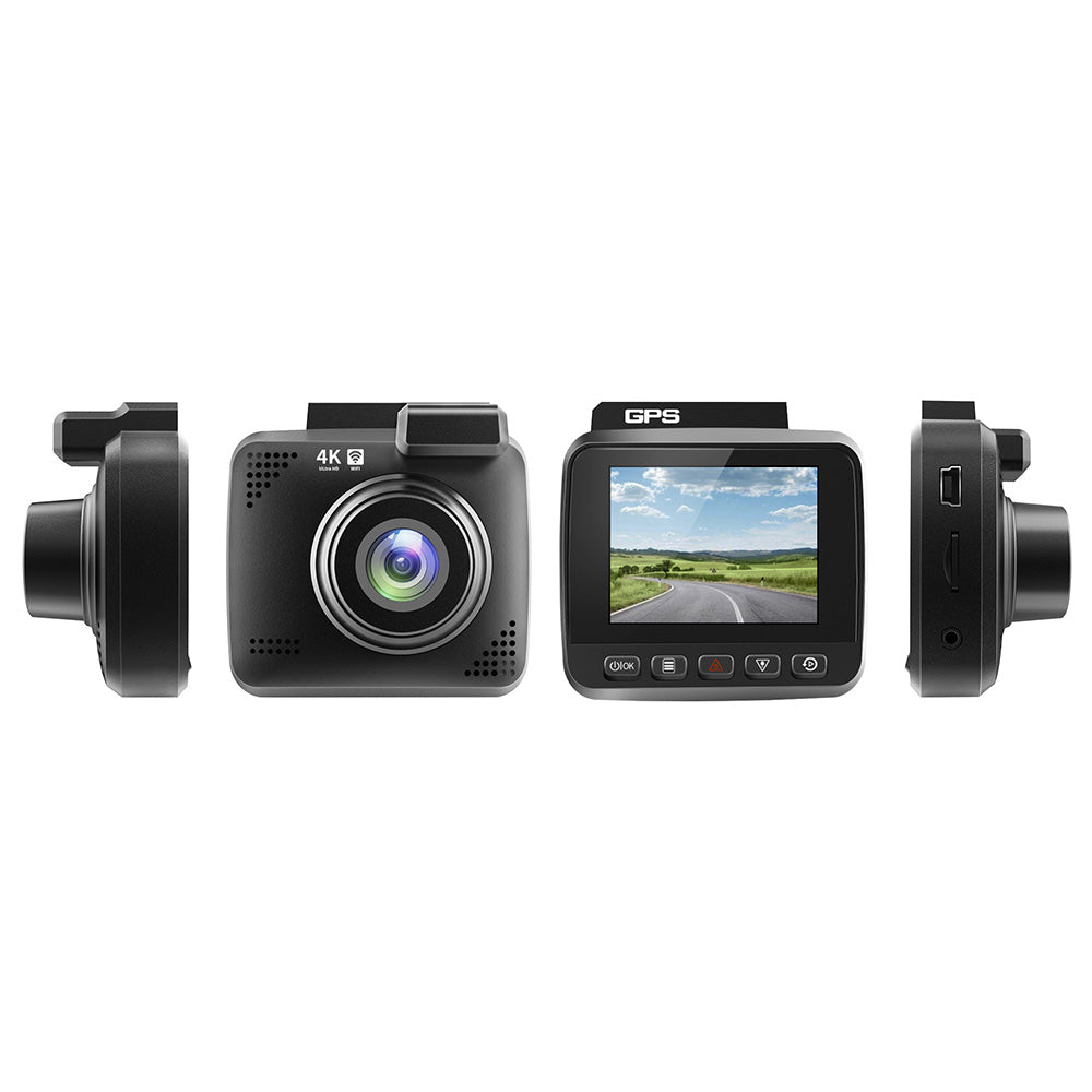 4K Car Dash Camera Recorder Suitable For Vehicles Built-in WiFi GPS UHD 2160P LCD 170° WDR Night Vision