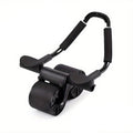 Black auto-rebound ab roller core trainer with ergonomic padded handles for home gym workouts.
