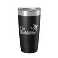 The Dinkfather funny 20oz insulated pickleball travel tumbler made of stainless steel with clear lid