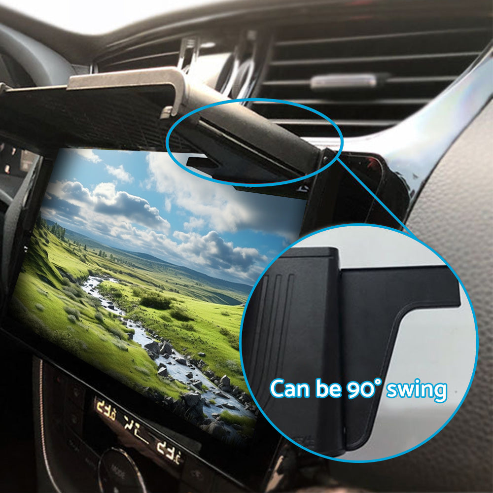 Adjustable black ABS GPS sunshade and anti-glare visor for 7 to 12 inch vehicle navigation screens — view 4