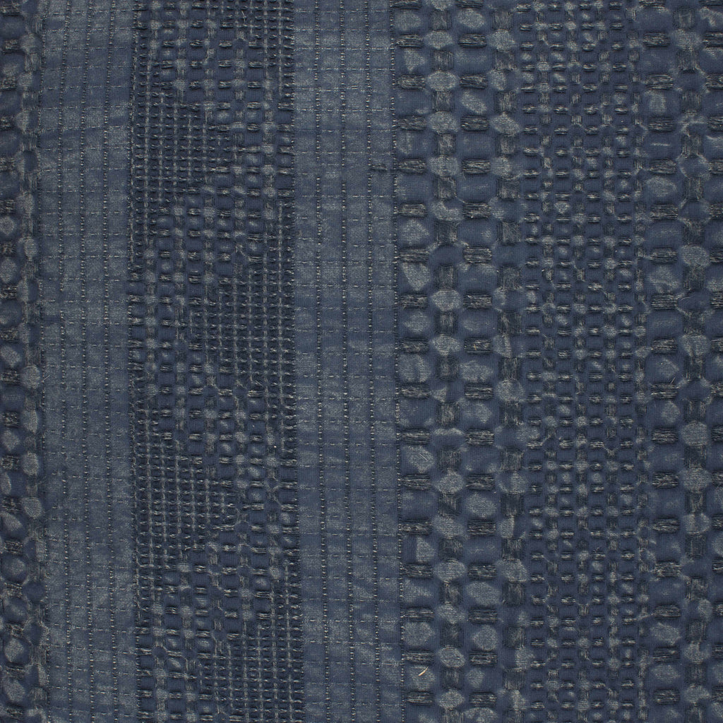 Square navy blue 100% cotton woven throw pillow cover featuring subtle abstract texture details — view 3