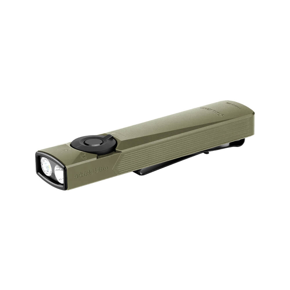 Arkfeld Ultra 3-in-1 EDC flashlight in matte O-aluminum with side button and compact design