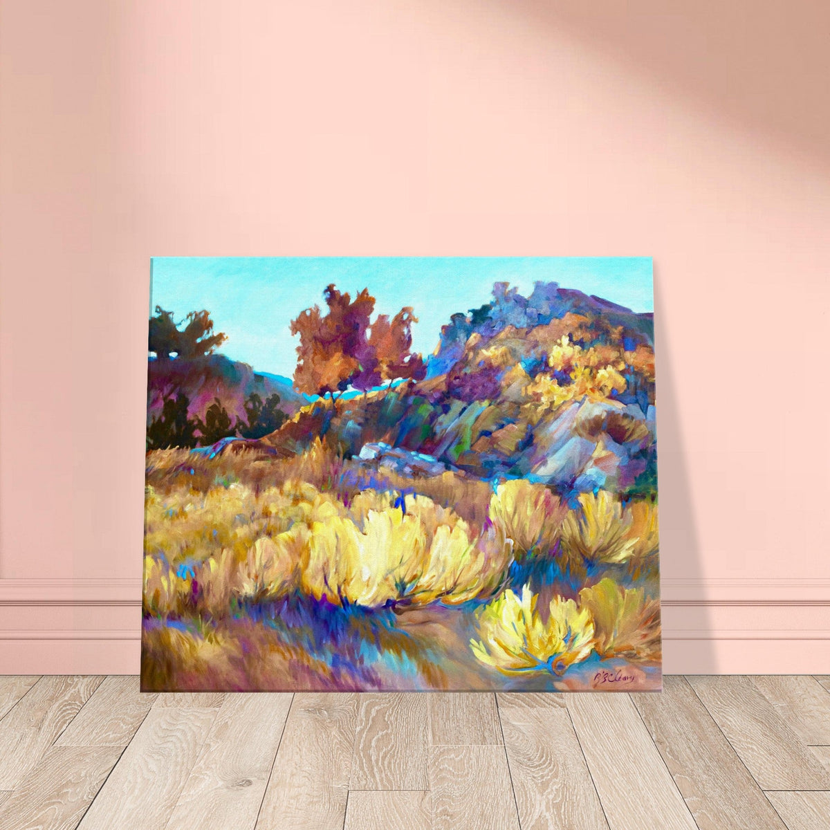 "Rock Ridge" Landscape I 20x24 inch Canvas Art Print I Original Artwork by American Artist Barbara Cleary-2
