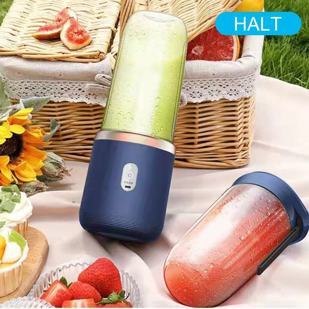 Portable electric juice blender with glass cup body and six stainless steel blades. — view 5