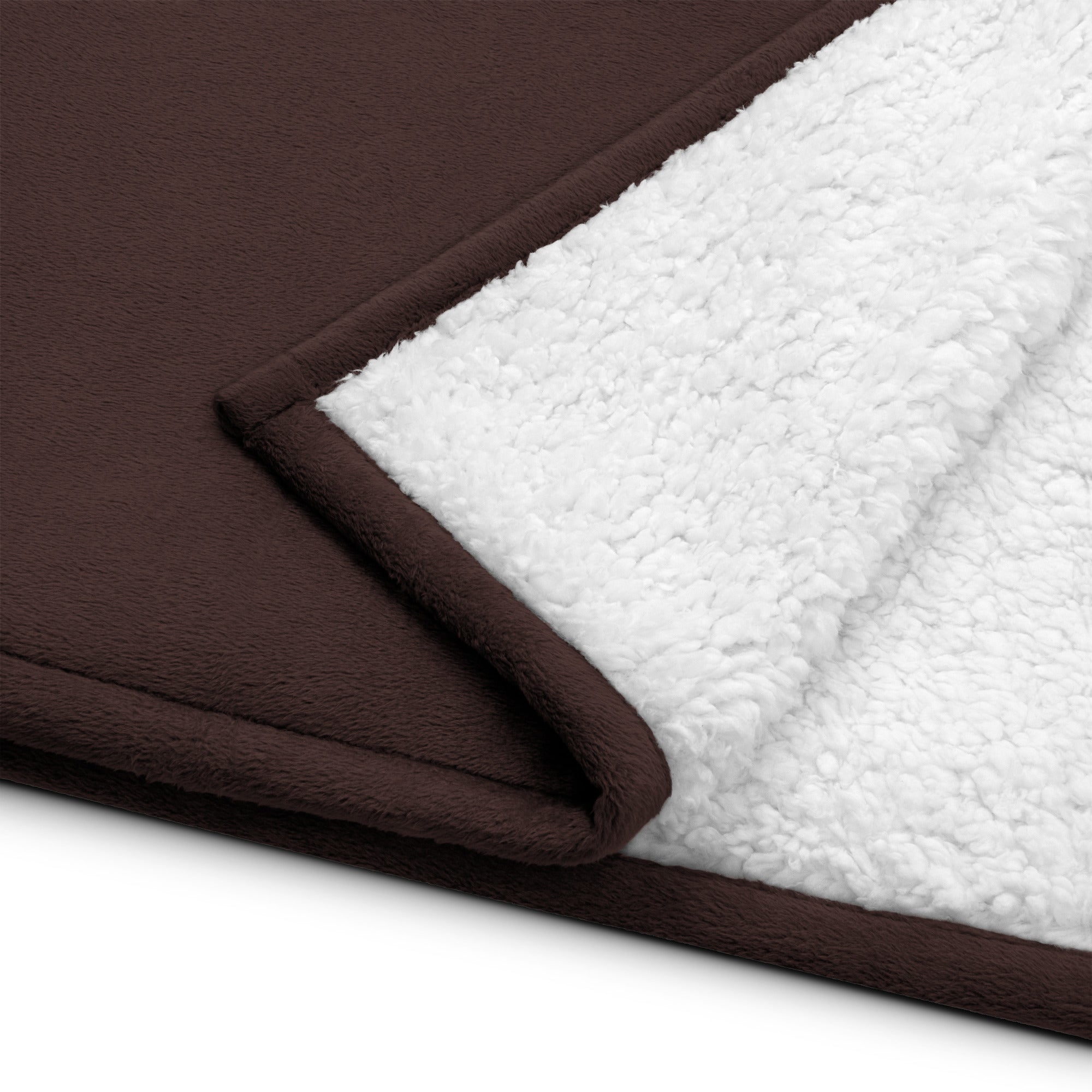 DORSAL premium sherpa blanket folded showing smooth sheeny fleece exterior and plush soft sherpa interior — view 3