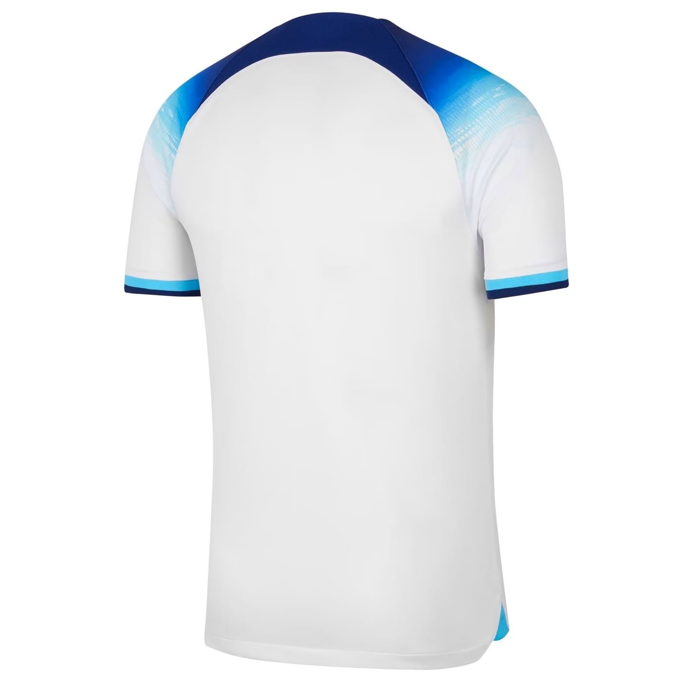 Official England home soccer jersey in classic white and blue with Three Lions crest — view 2