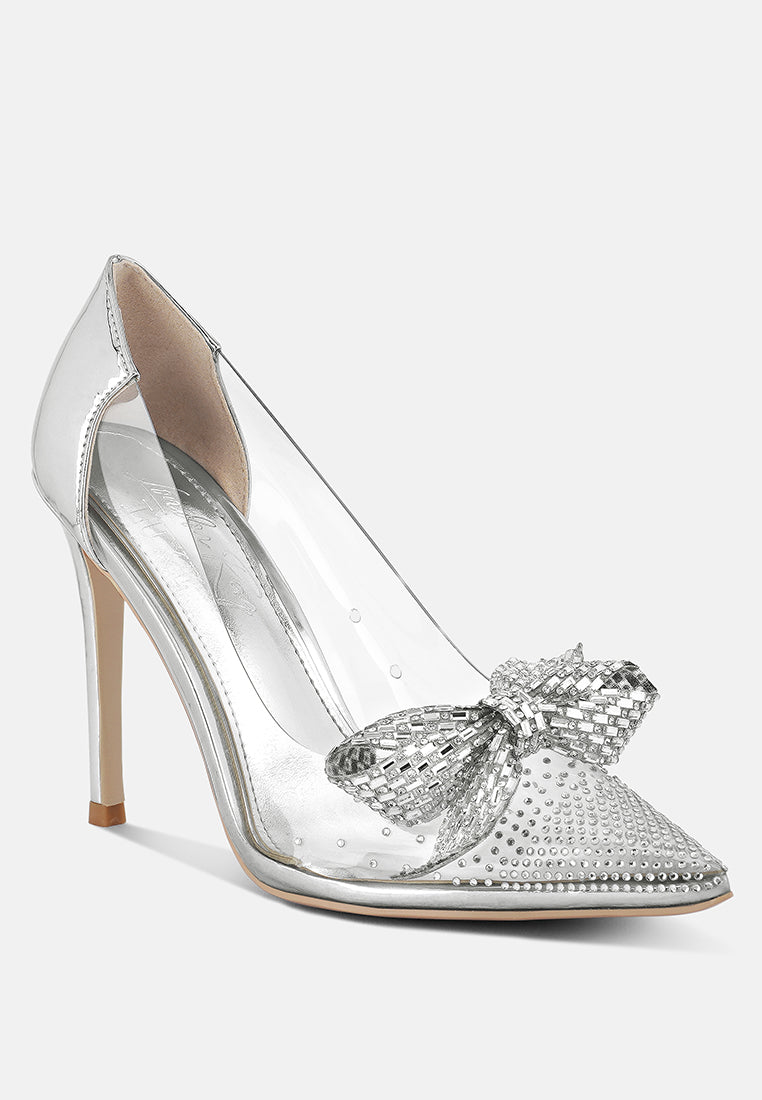 Erika Rhinestones Embellished Clear Pump Shoes-2