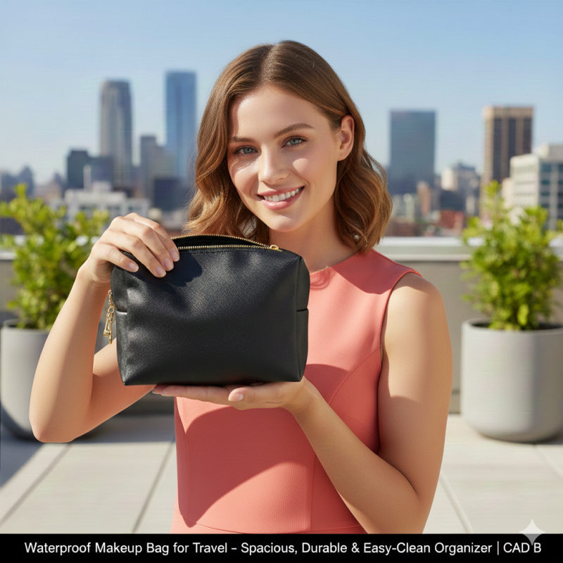 Waterproof Makeup Bag for Travel – Spacious, Durable & Easy-Clean Organizer