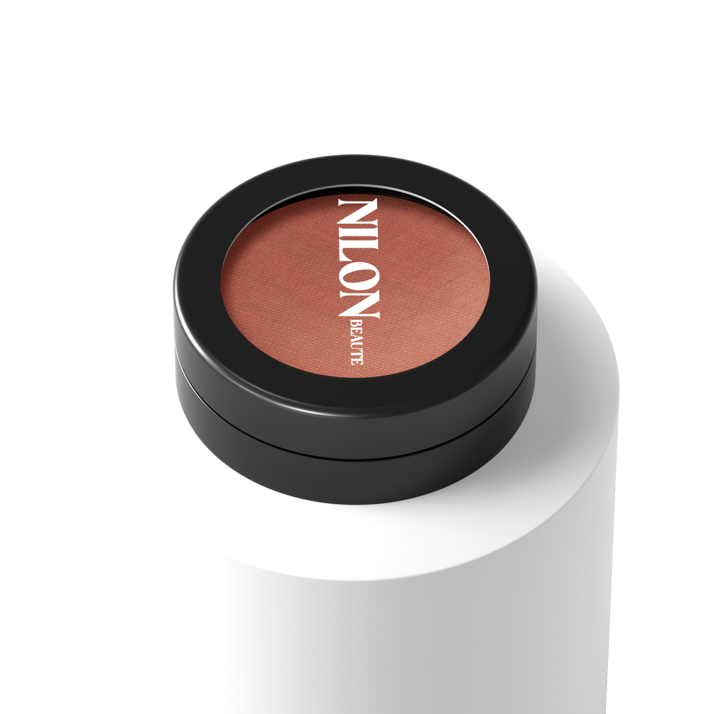 Bloom long last powder blush makeup compact showing natural vibrant color and a silky smooth texture — view 3