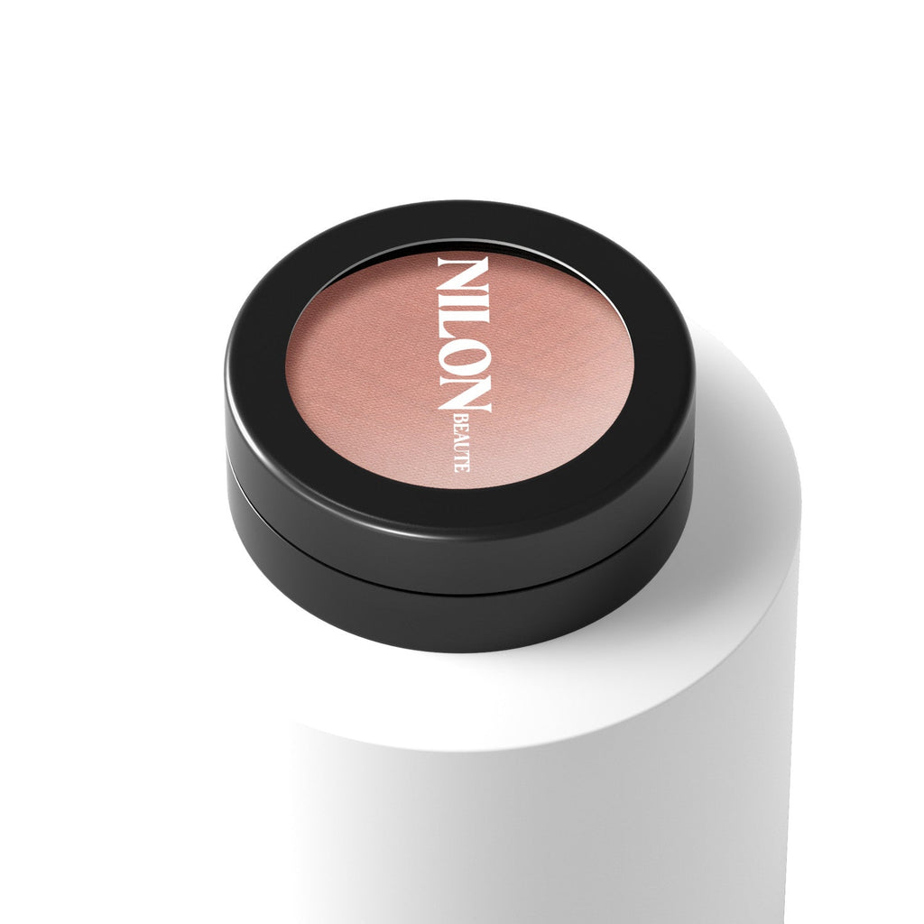 Bloom long last powder blush makeup compact showing natural vibrant color and a silky smooth texture — view 2