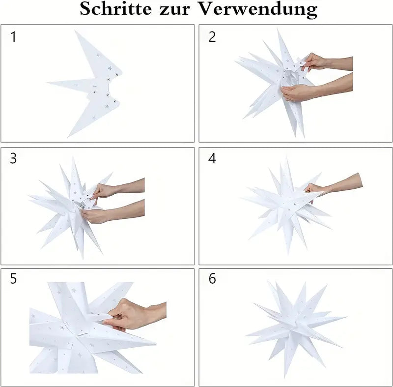 Color-changing 18-point LED 3D Moravian star light illuminating a festive indoor or outdoor holiday space — view 2