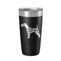 Fox Terrier mom 20oz insulated tumbler, laser engraved powder coated travel mug with clear lid
