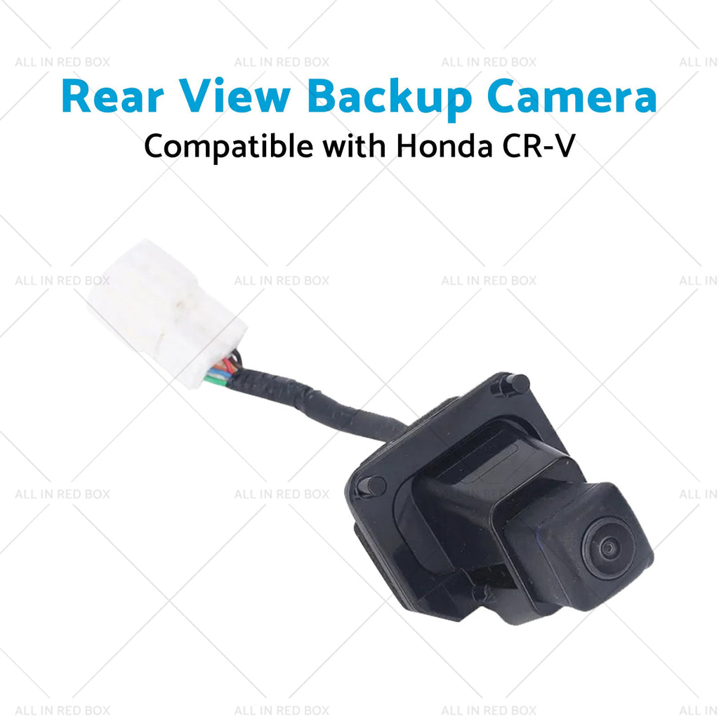 Black plastic wired rear view backup camera replacement for Honda CR-V with 8 pin connector — view 4