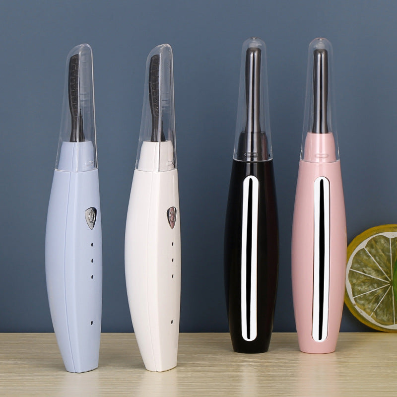 Electric heated eyelash curler with anti-scalding comb and sleek handle for natural lash lifting — view 5
